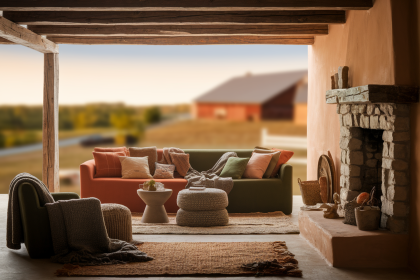 Couleurs et textures de la ferme : palette d'inspiration pour un salon chaleureux