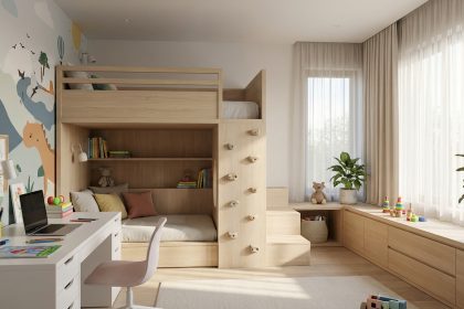 Je rêve d'un espace passionnant et fonctionnel pour un enfant