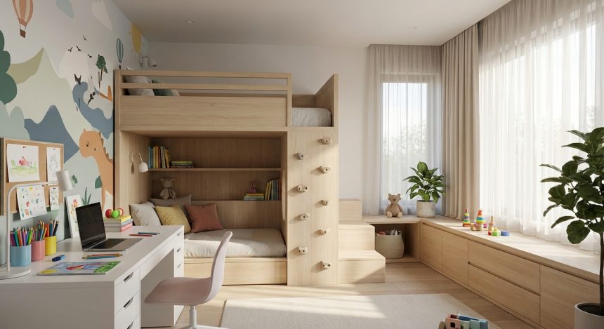 Je rêve d'un espace passionnant et fonctionnel pour un enfant