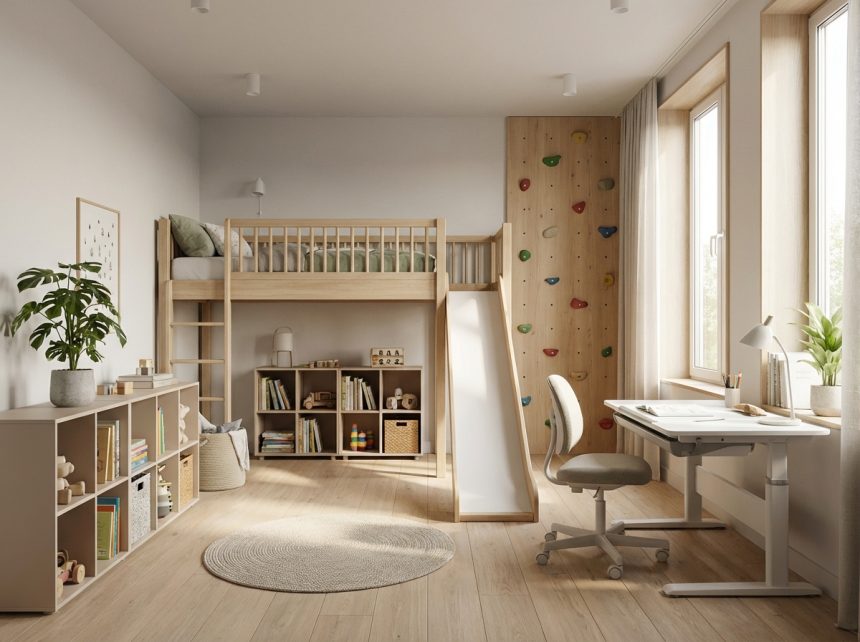 Je rêve d'un espace passionnant et fonctionnel pour un enfant