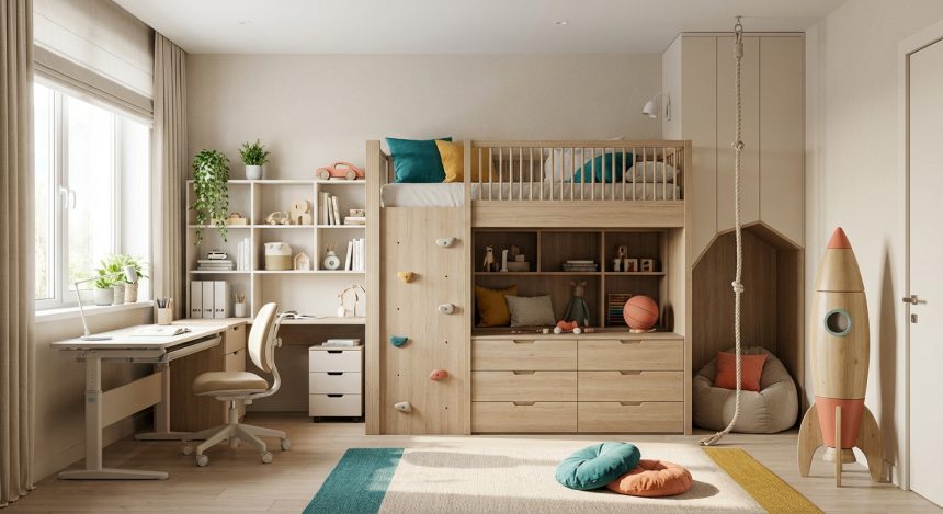 Je rêve d'un espace passionnant et fonctionnel pour un enfant